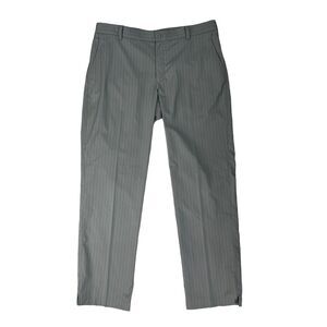 Nike Pants Mens 36 Grey Stripe Novelty Flat Front Golf Dri Fit Tour Performance